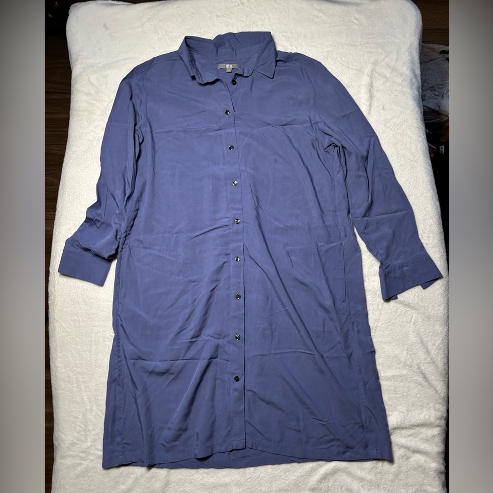 Uniqlo Indigo Shirt Dress